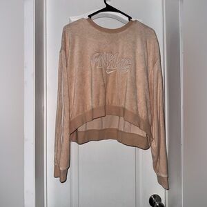 Nike Beige Long-Sleeve Top
